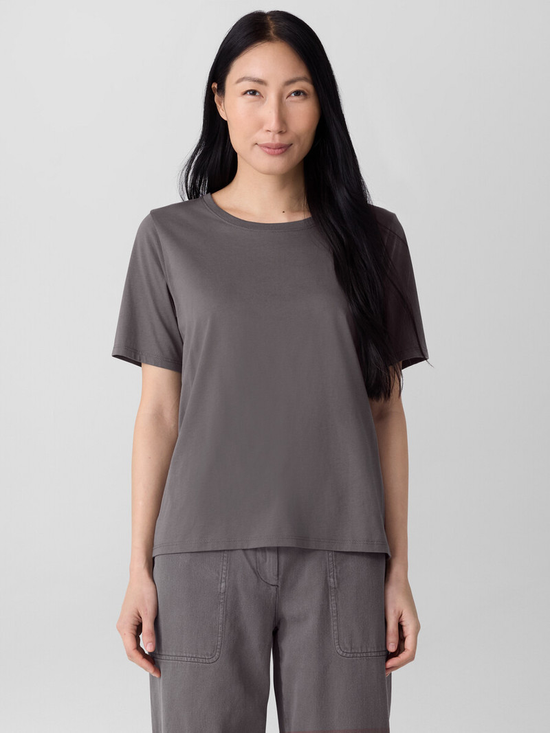 Organic Pima Cotton Jersey Round Neck Tee 3