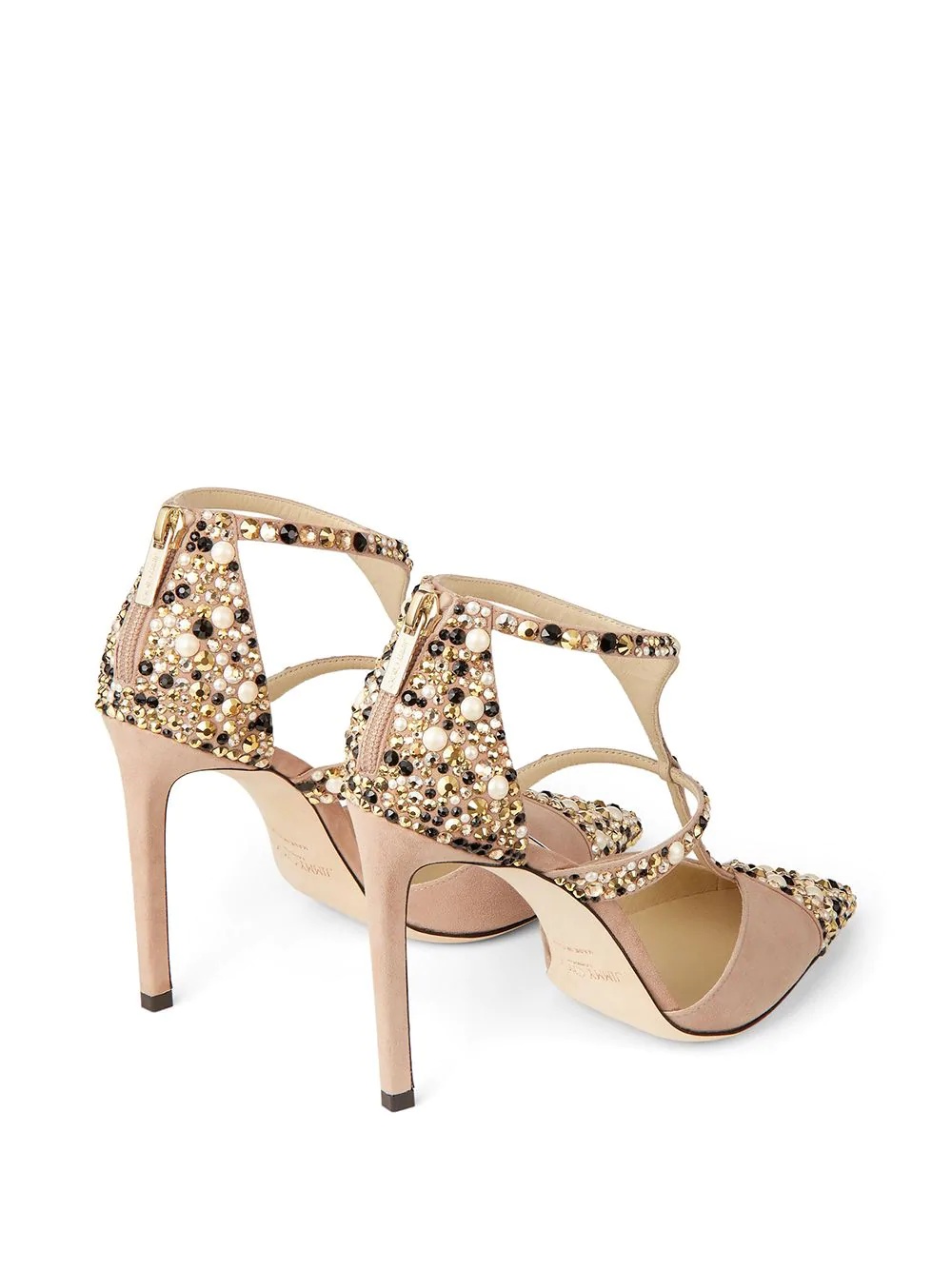 Saoni 100mm crystal-embellished pumps - 3