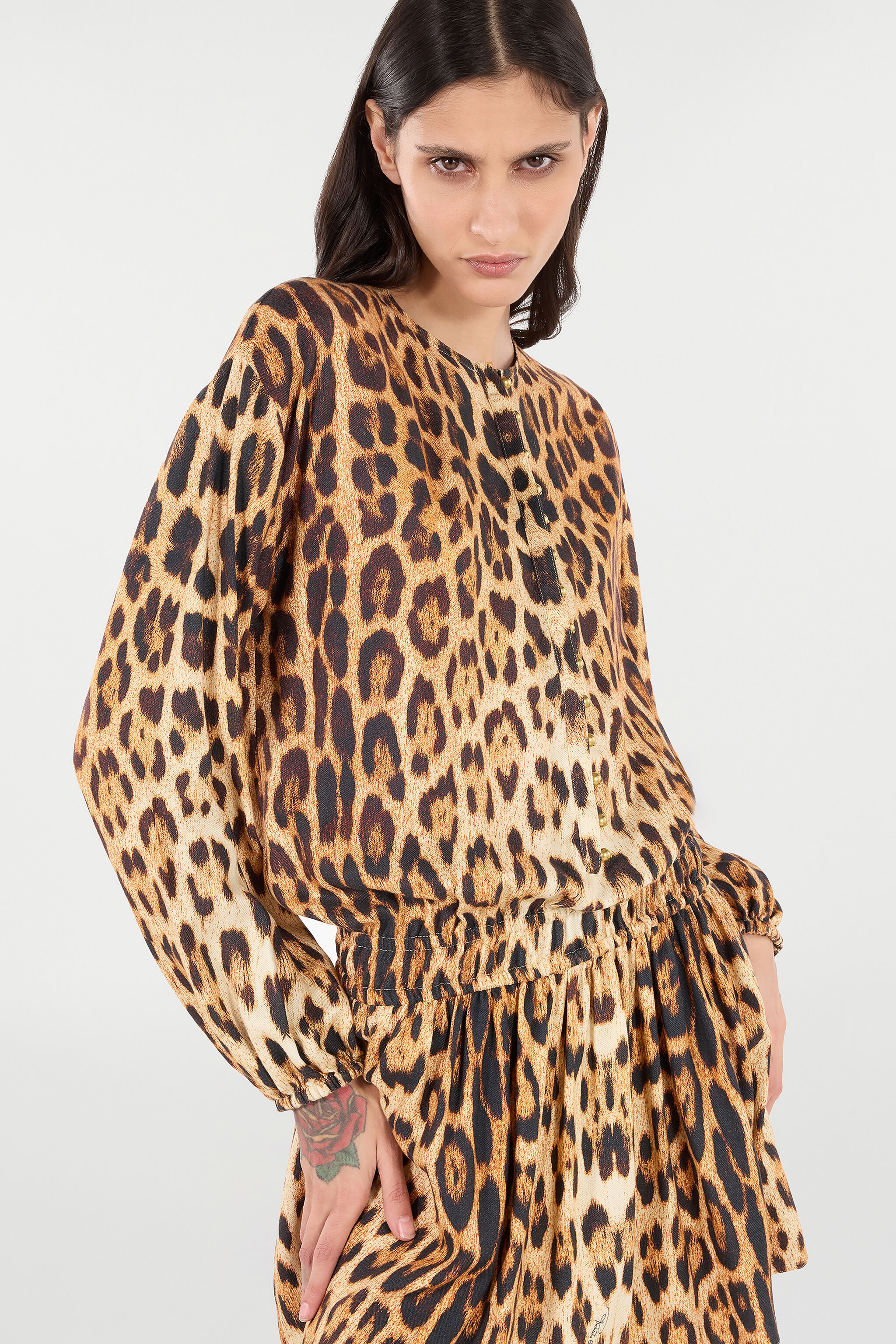 Short Dress with Jaguar Skin Print - 5