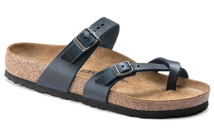 (WMNS) Birkenstock Mayari Waxy Leather Narrow Fit 'Blue' 1019727 - 3