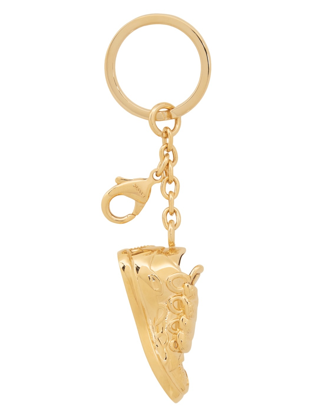 Gold Curb Sneakers Key Chain - 1