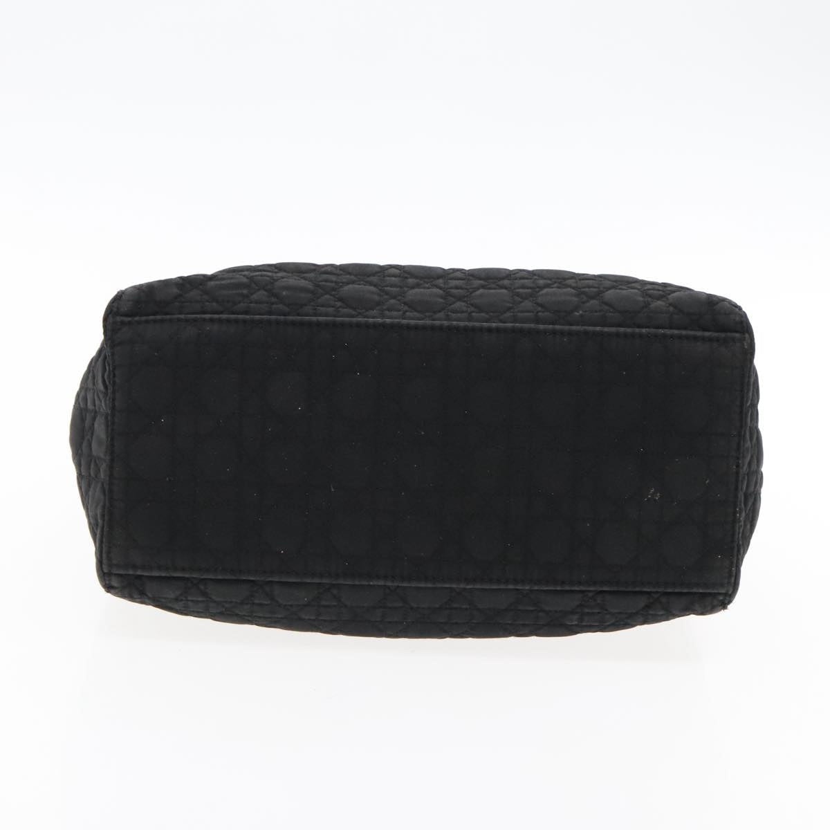 DIOR Lady DIOR Canage Hand Bag Nylon Black Gold - 5