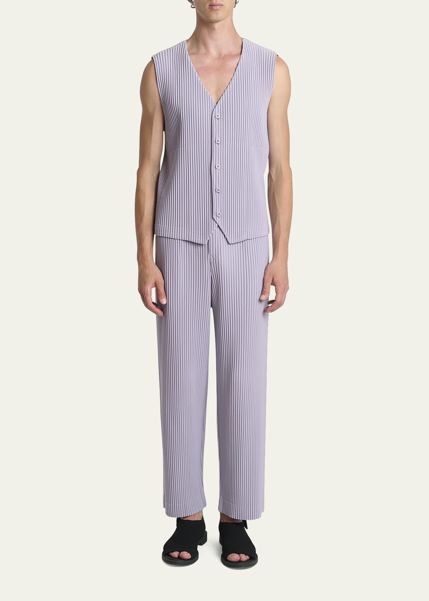 Men's Tailored Pleats Vest - 2