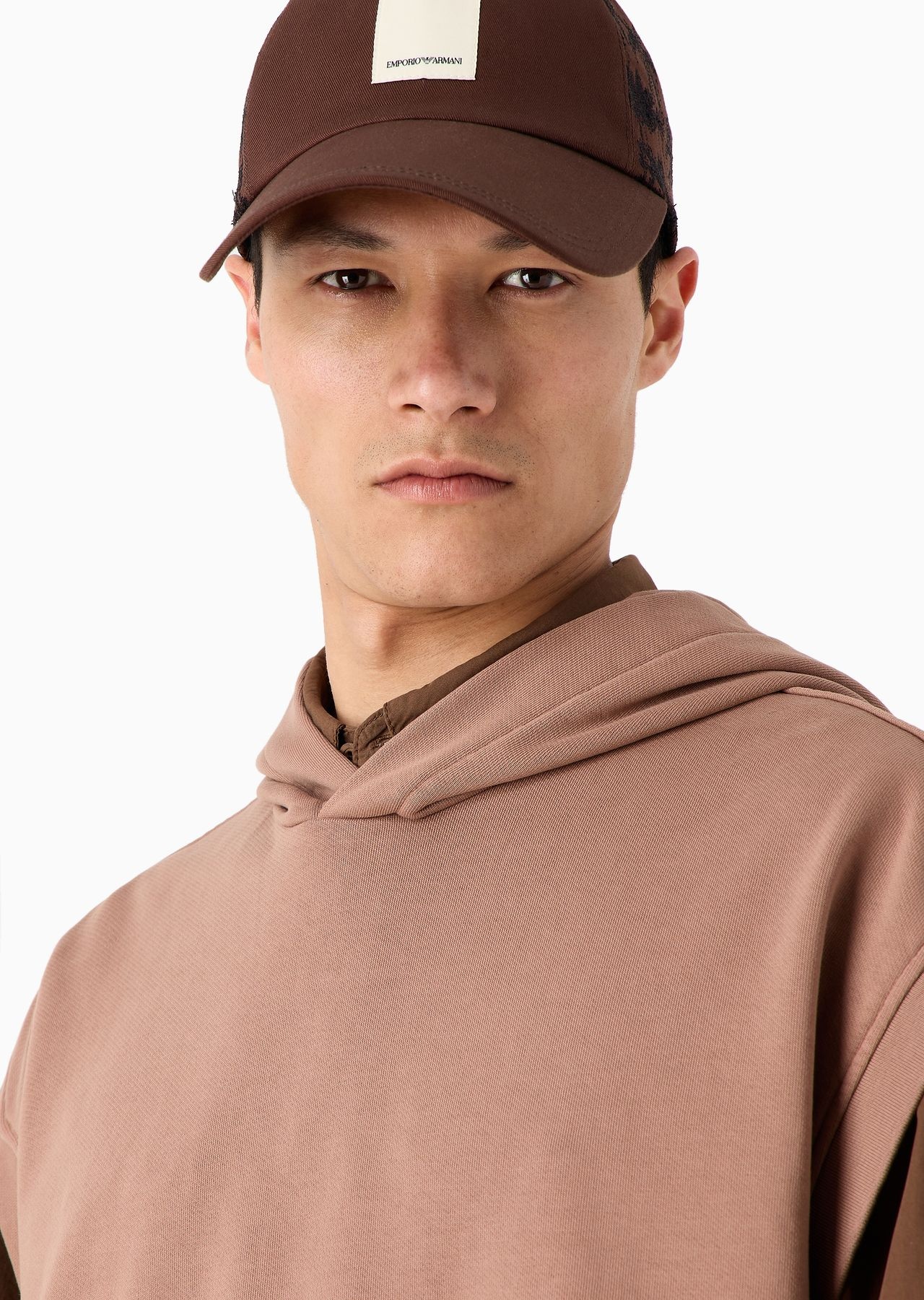 Emporio Armani Sustainability Values Capsule Collection organic jersey sleeveless hooded sweatshirt - 5