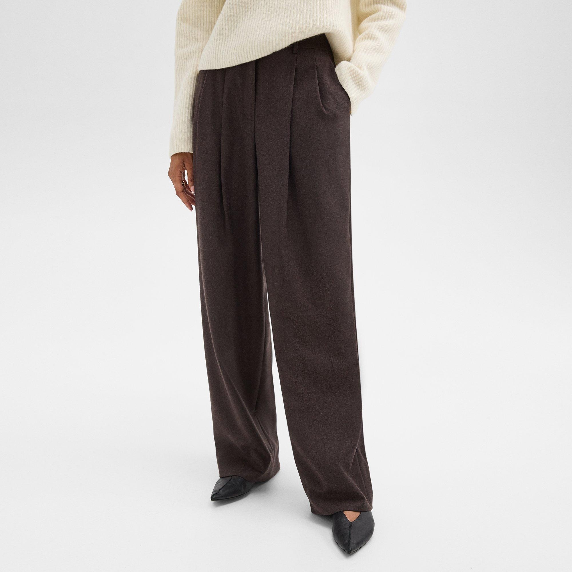 Double Pleat Pant in Sleek Flannel - 5