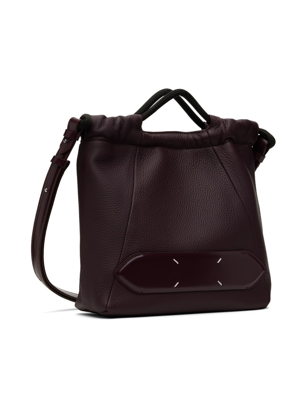 Maison Margiela Burgundy Soft 5AC Drawstring Small Bag