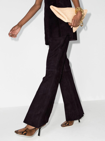 Marni flared lambskin trousers outlook