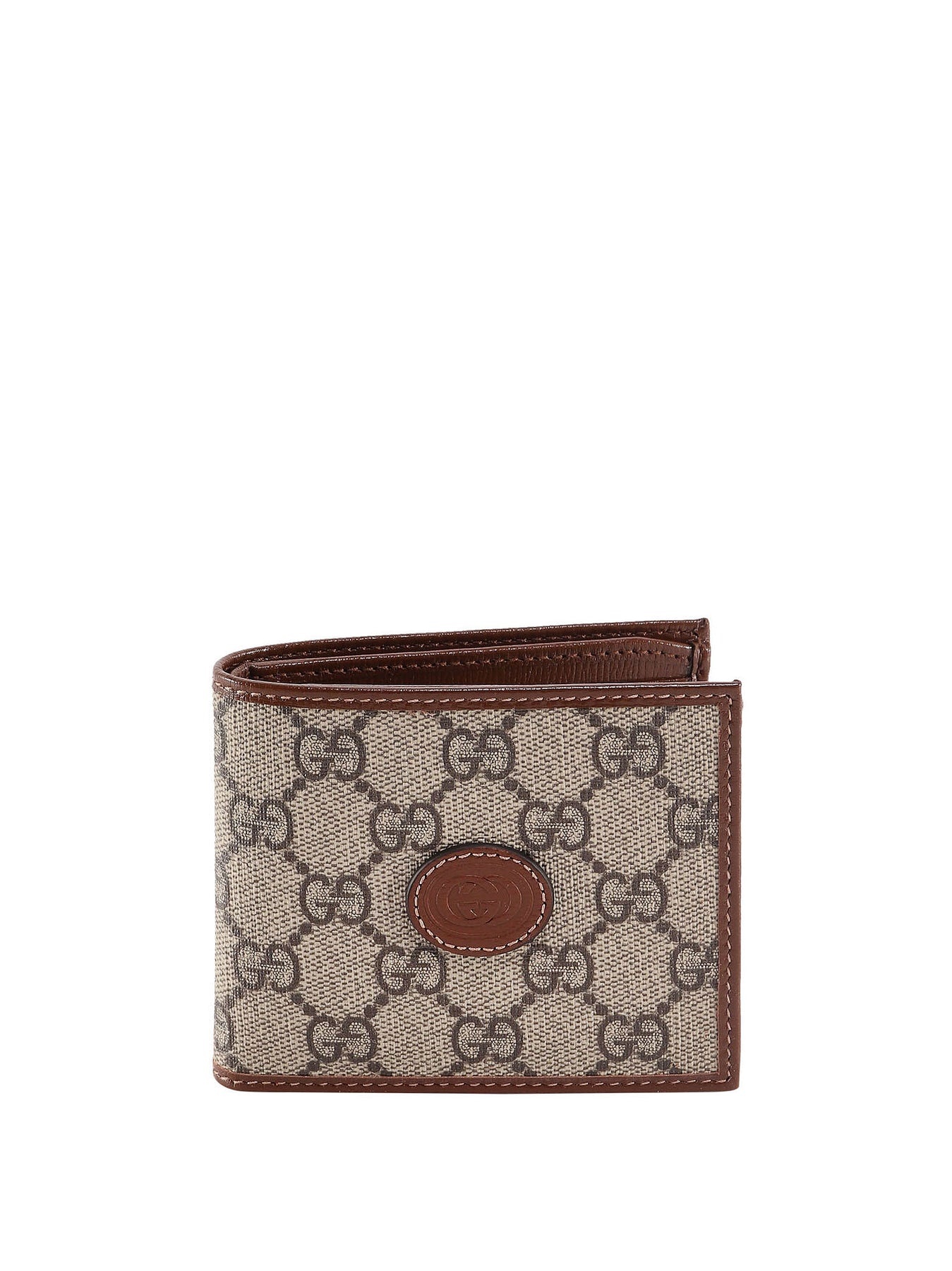 GG wallet with oval leather tag - 1