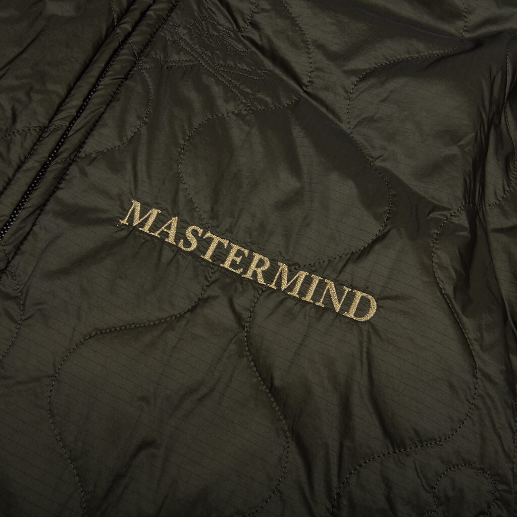 QUILTED NYLON JACKET - OLIVE - 3