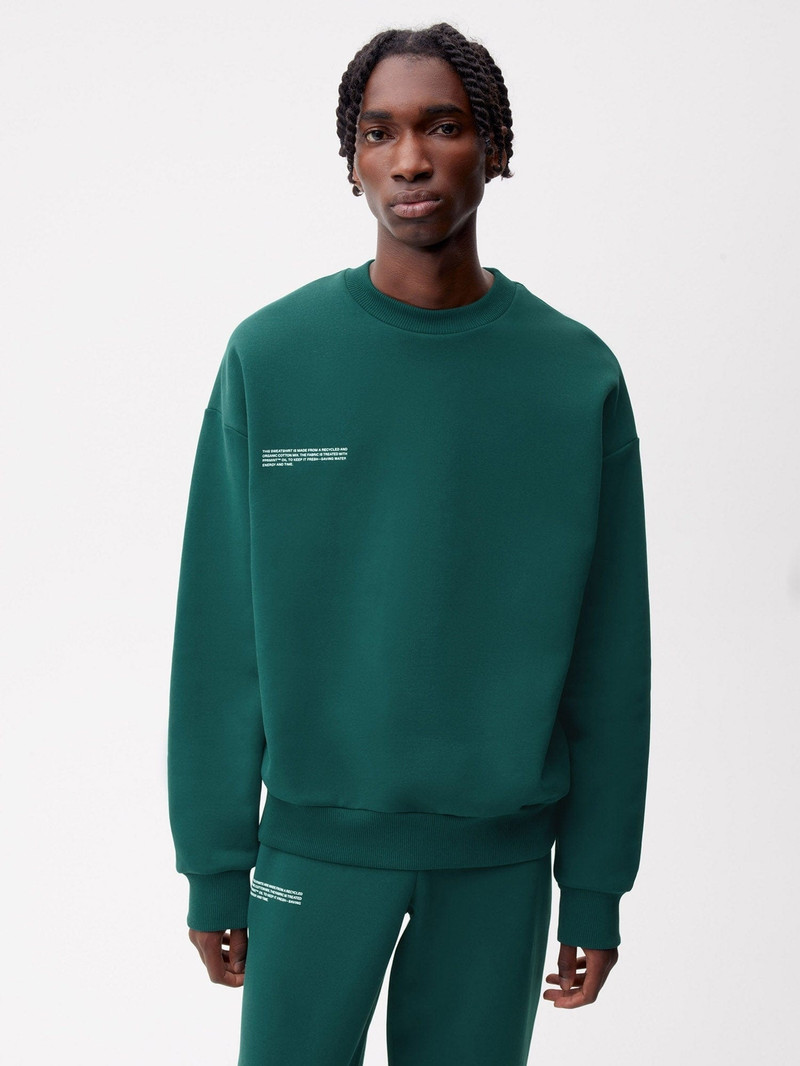 PANGAIA Mens 365 Heavyweight Sweatshirt - Foliage-Green outlook