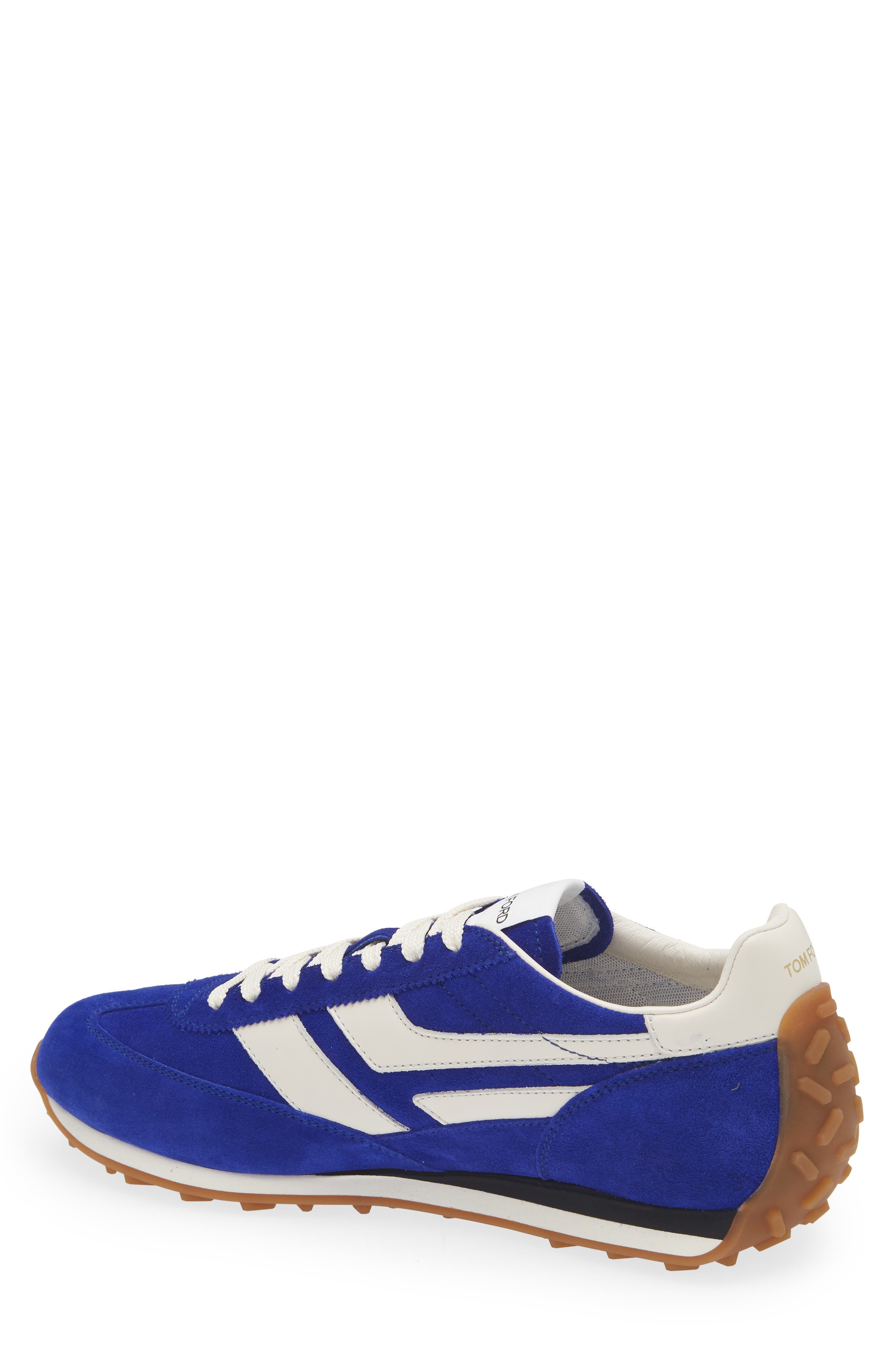 TOM FORD Mick Mixed Media Sneaker in 5V006 E Purple/White/Amber at Nordstrom - 2