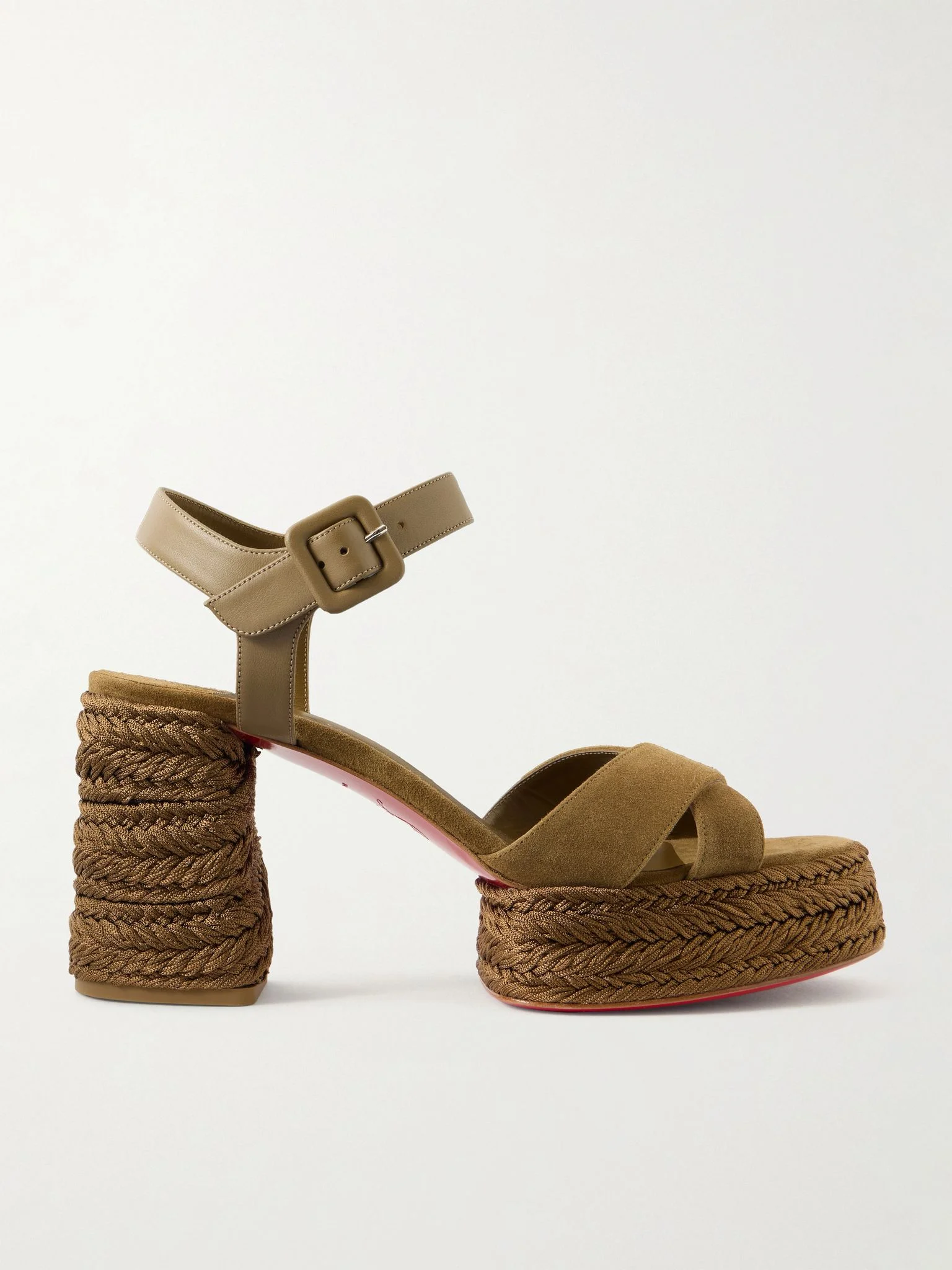 Calakala 85 suede cross upper platform sandal Brown - 1