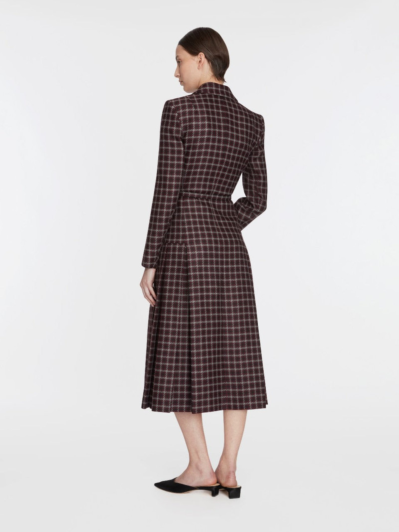 Chaney Dress In Red & Black Shetland Houndstooth 4
