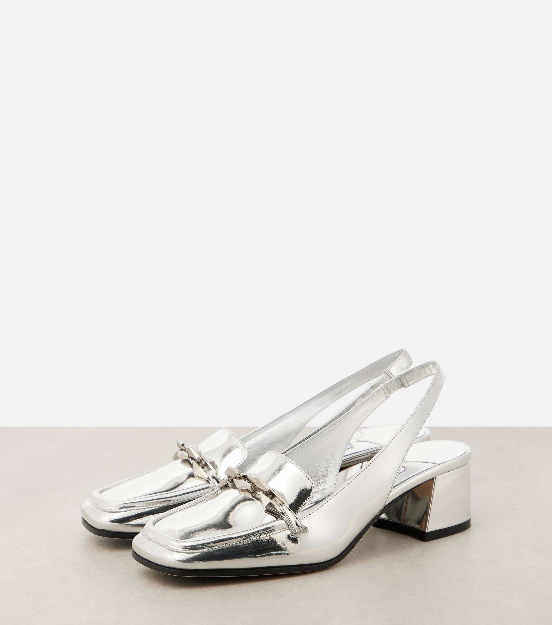 Diamond Tilda metallic leather slingback pumps - 5