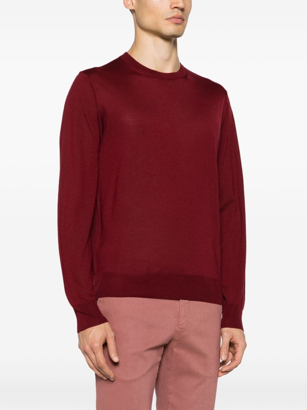 crew-neck fine-knit jumper - 3