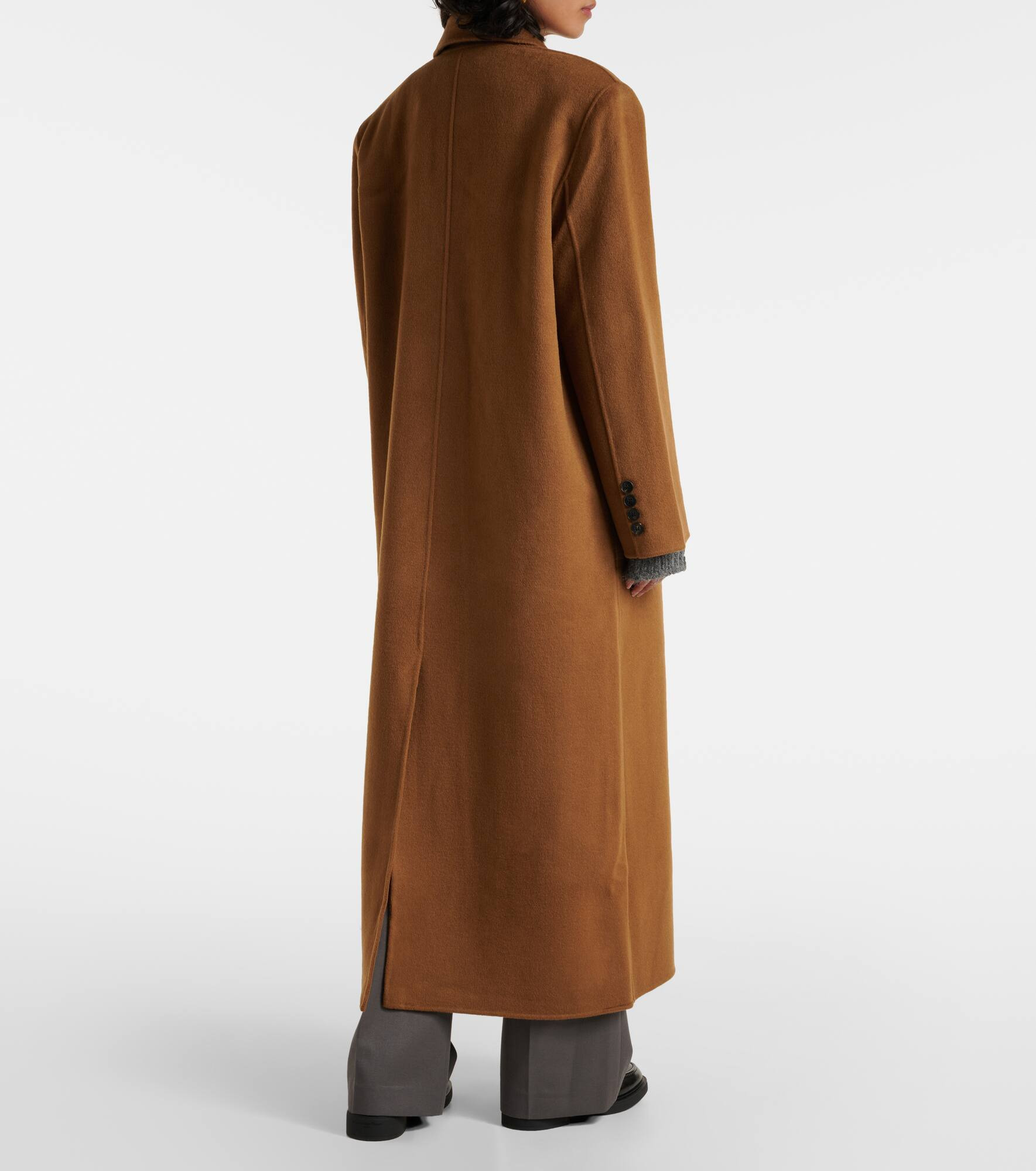 Gaia double-breasted wool-blend coat - 3