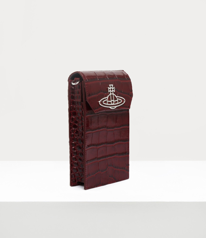 Vivienne Westwood CROCODILE THIN LINE ORB PHONE BAG outlook