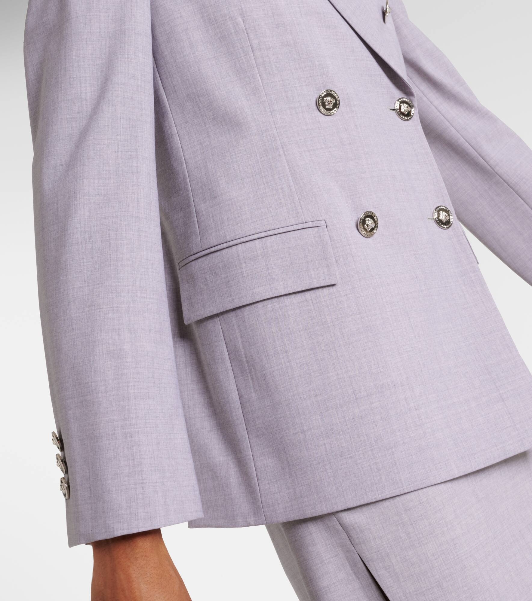 Mélange wool-blend blazer - 5