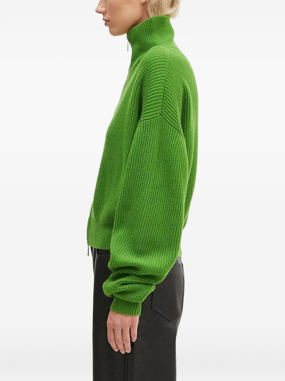drop-shoulder ribbed cardigan - 2