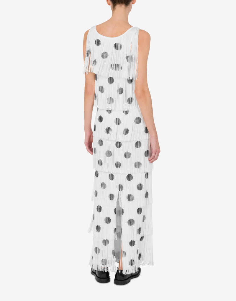 Moschino JERSEY DRESS WITH FRINGES POLKA DOTS outlook