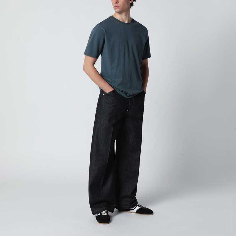 Dries Van Noten Petrol green cotton T-shirt outlook