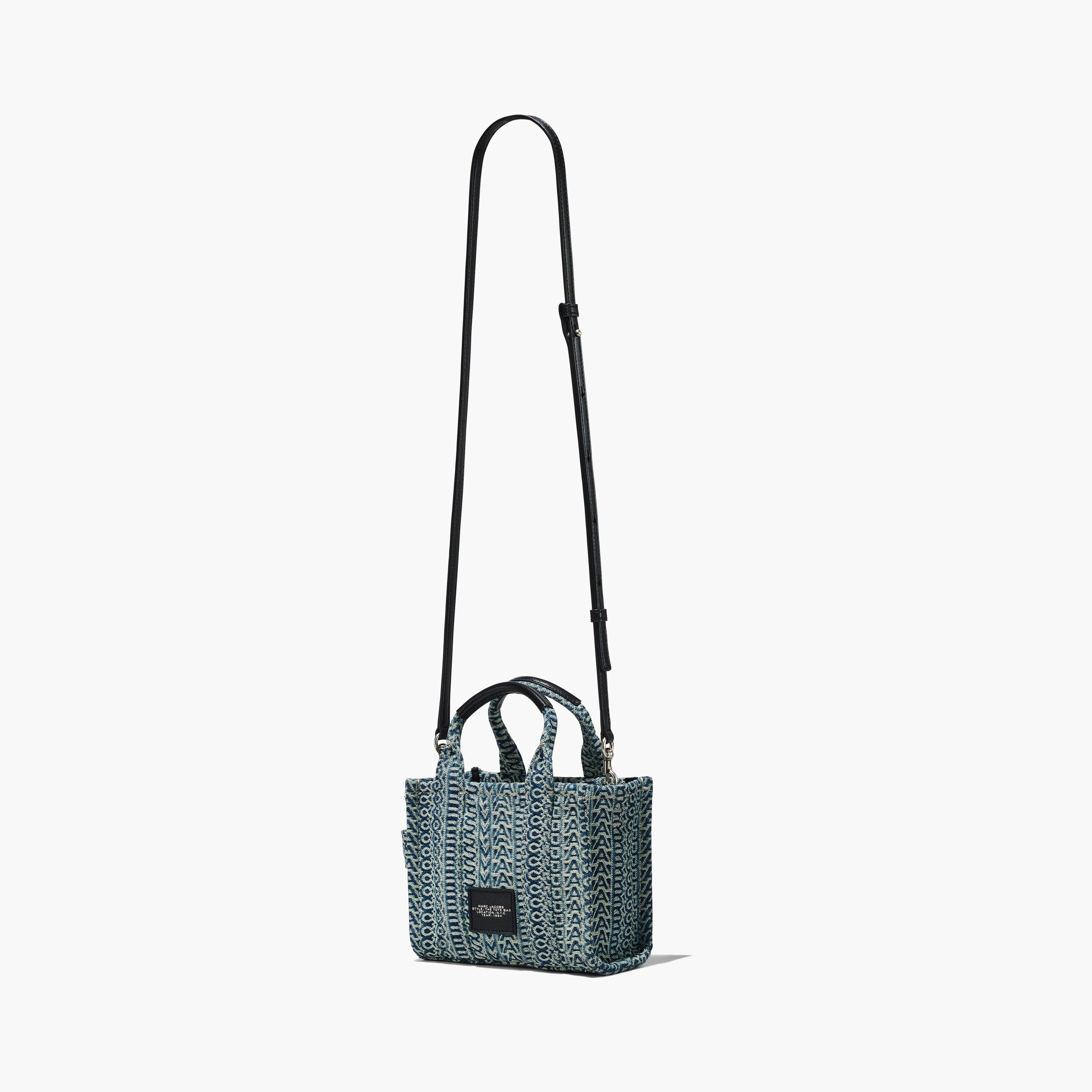 Marc Jacobs THE WASHED MONOGRAM DENIM MICRO TOTE BAG