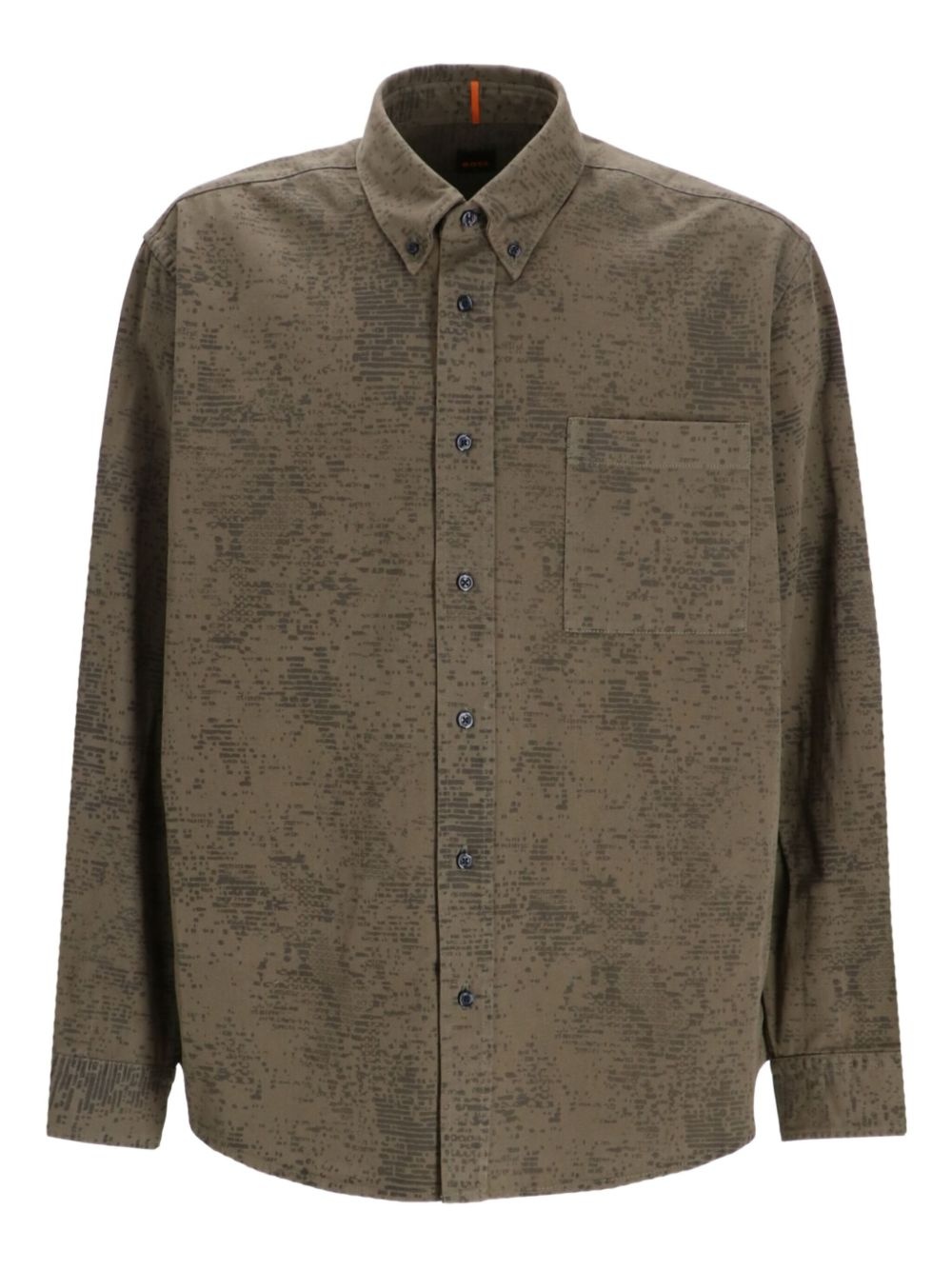 printed button-up shirt - 1
