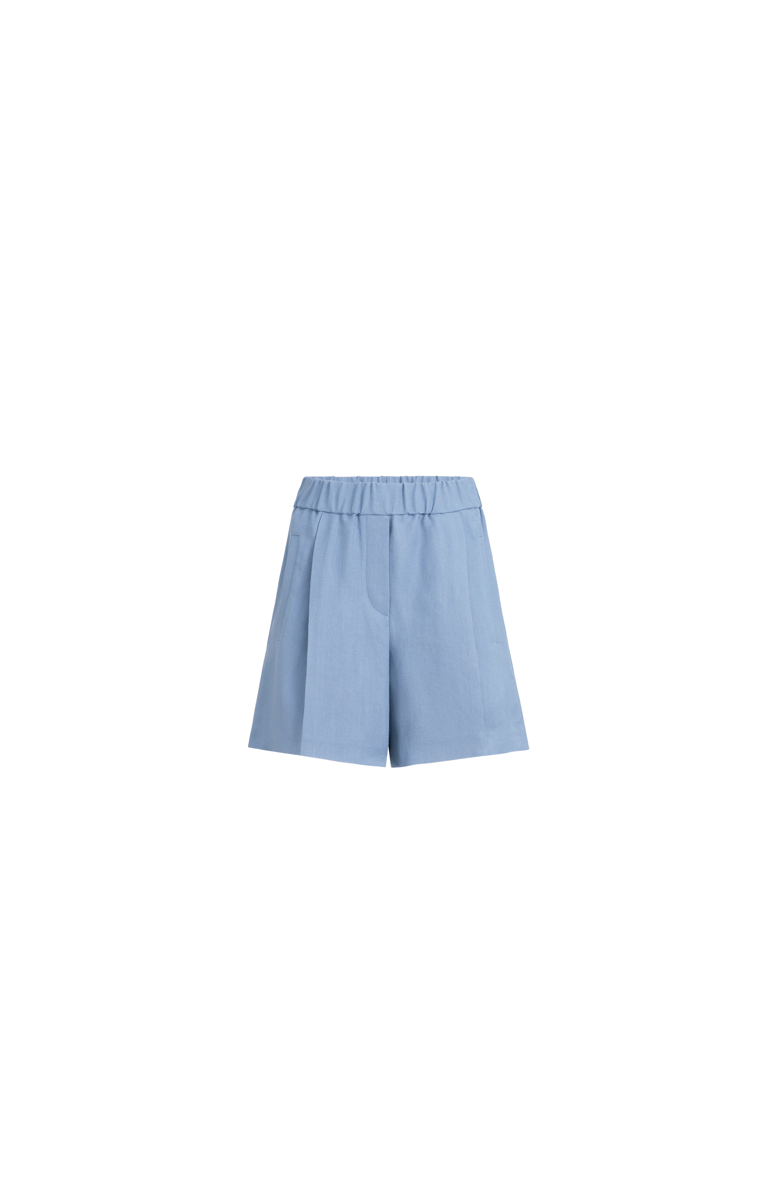 Brunello Cucinelli Fluid twill baggy shorts in Azure at Nordstrom - 1