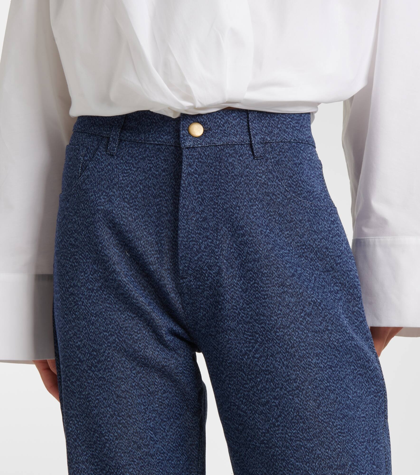 Axel cotton-blend straight pants - 4
