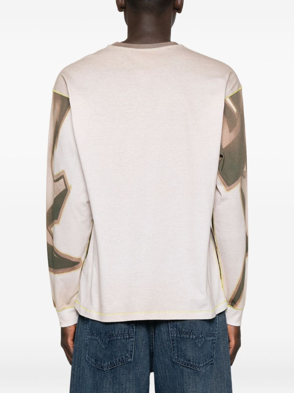 abstract-print long-sleeve T-shirt - 3