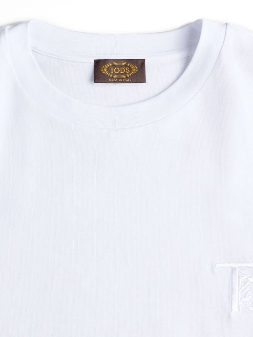 logo-embroidered cotton T-shirt - 6