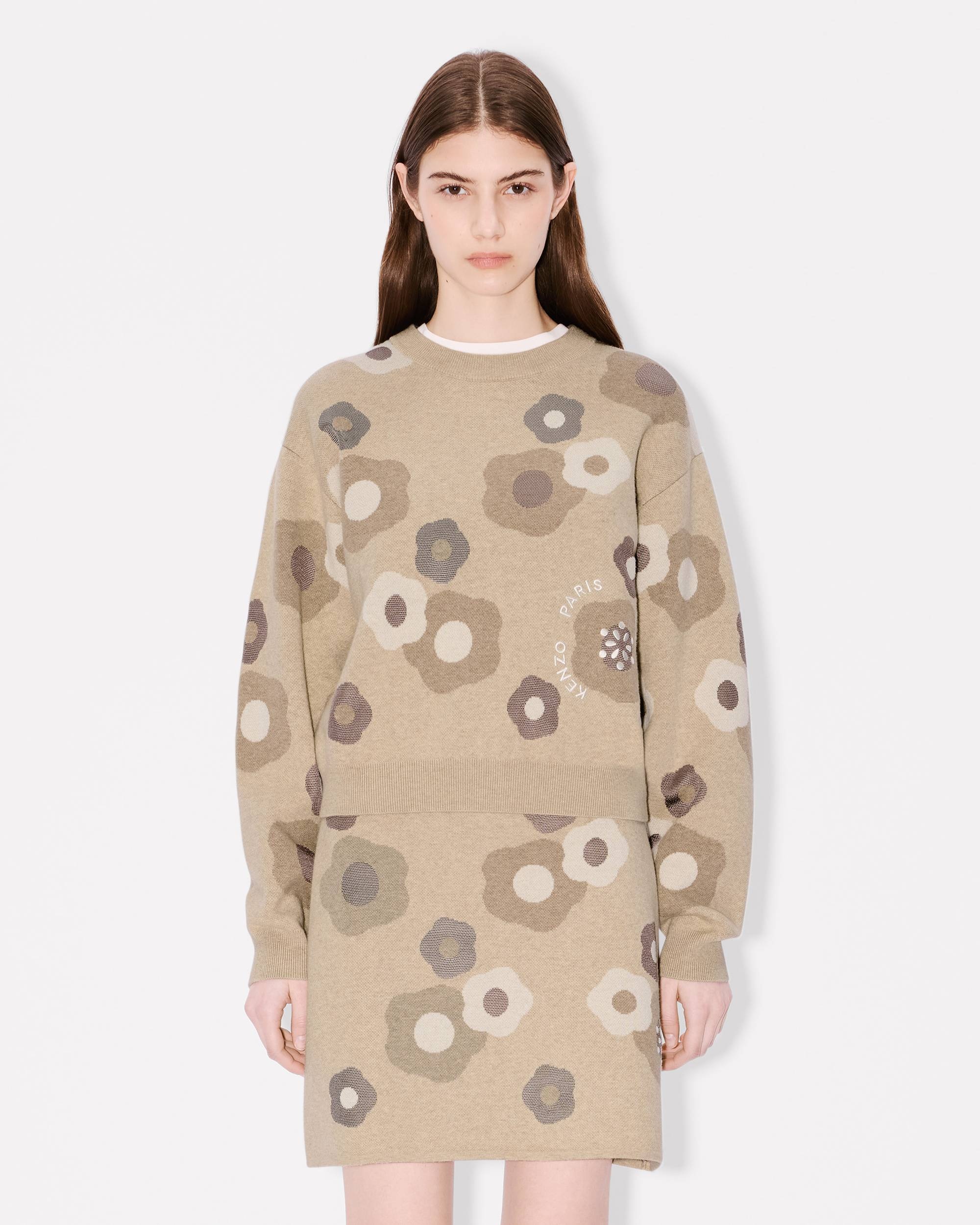 'Hana Dots' embroidered jumper in mixed cotton wool - 3