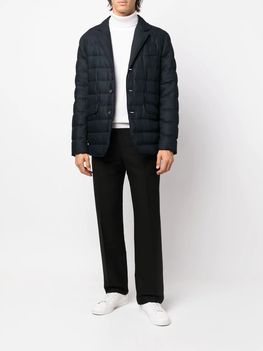 layered-design padded jacket - 6