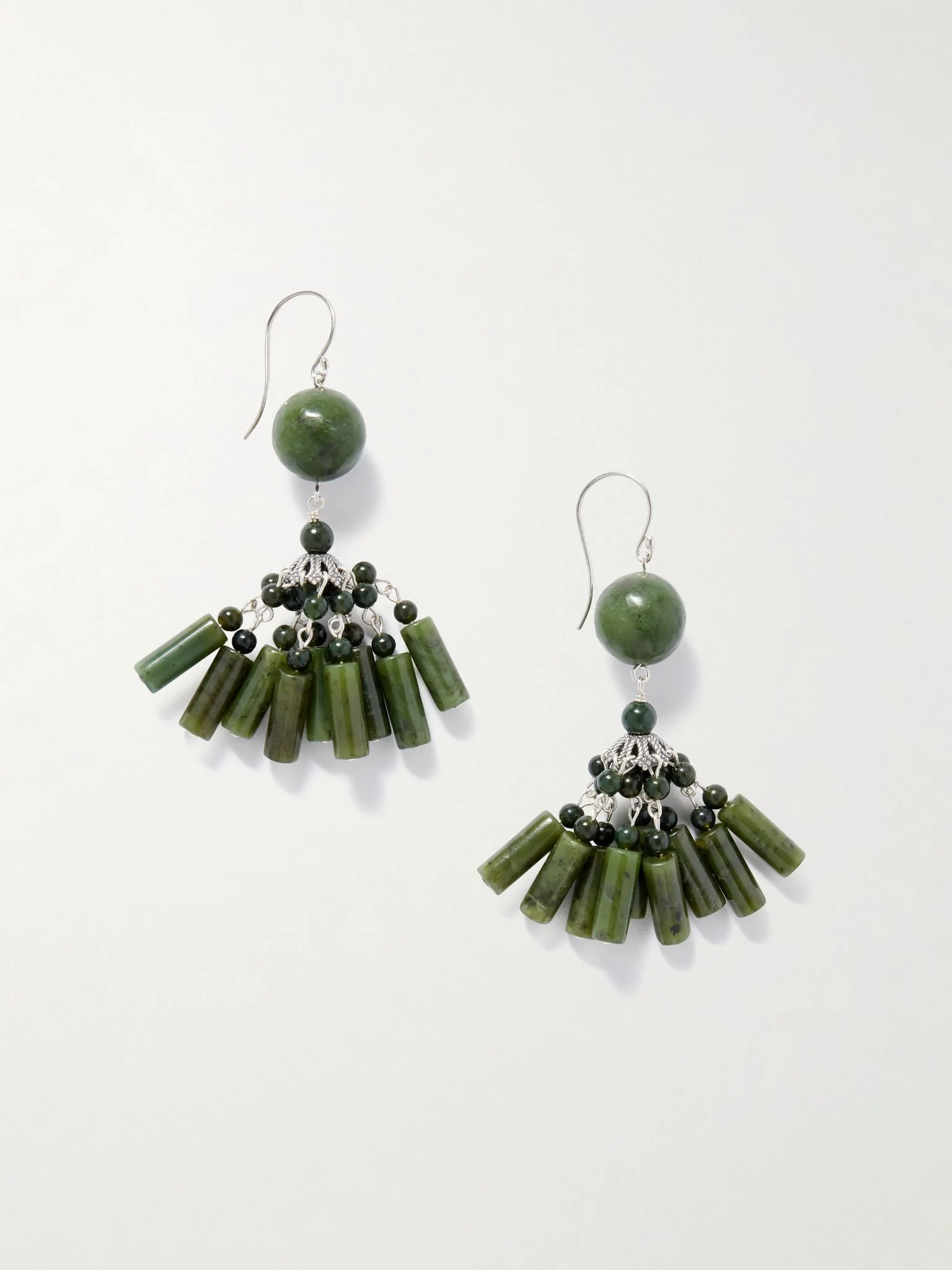 Flamenco silver jade earrings Jade - 1
