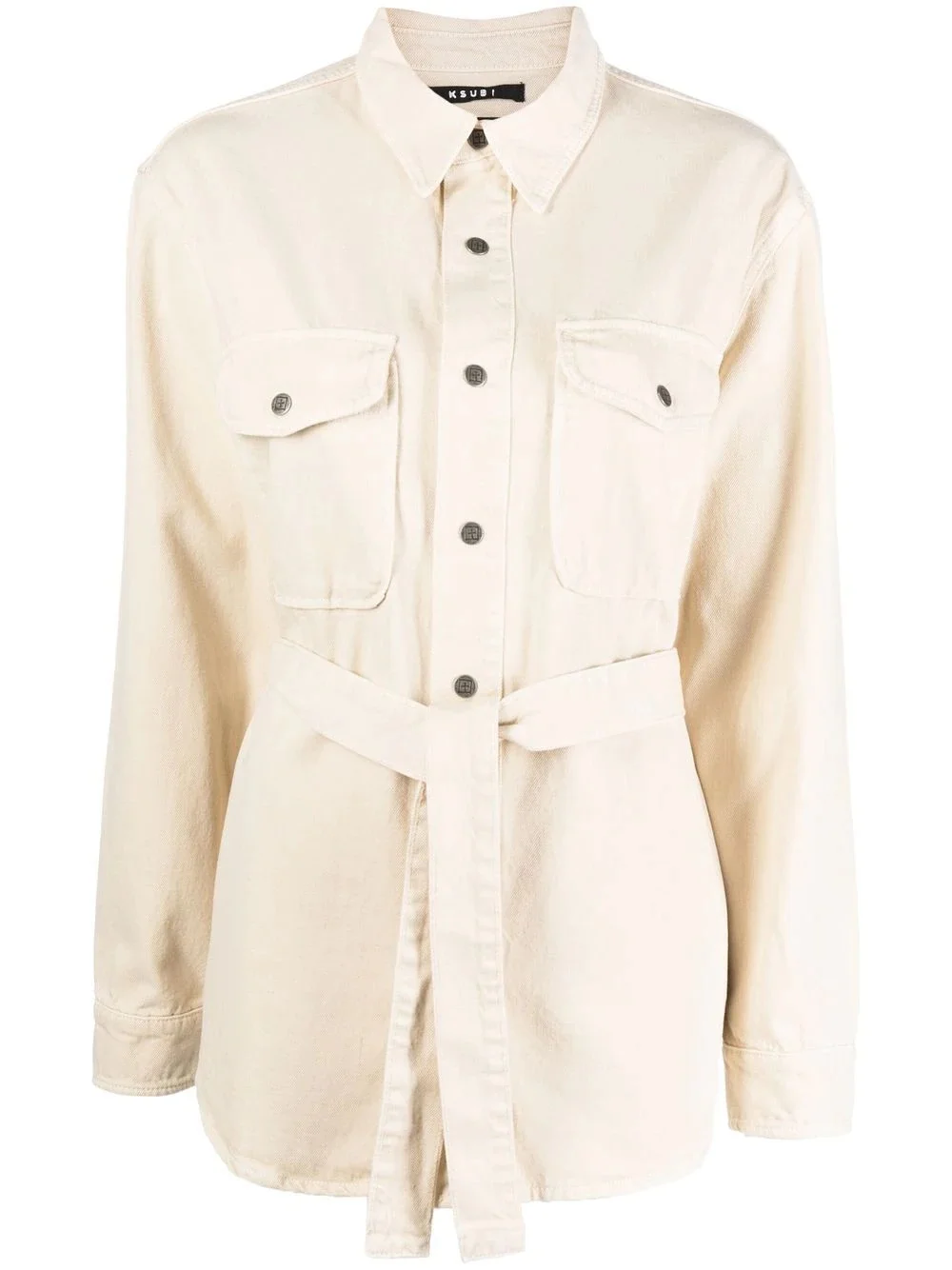 Voyager tied-waistband coat - 1