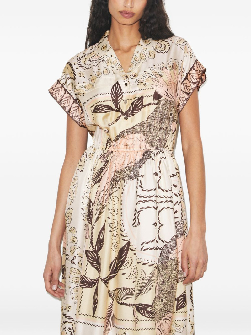waisted silk shirtdress 4