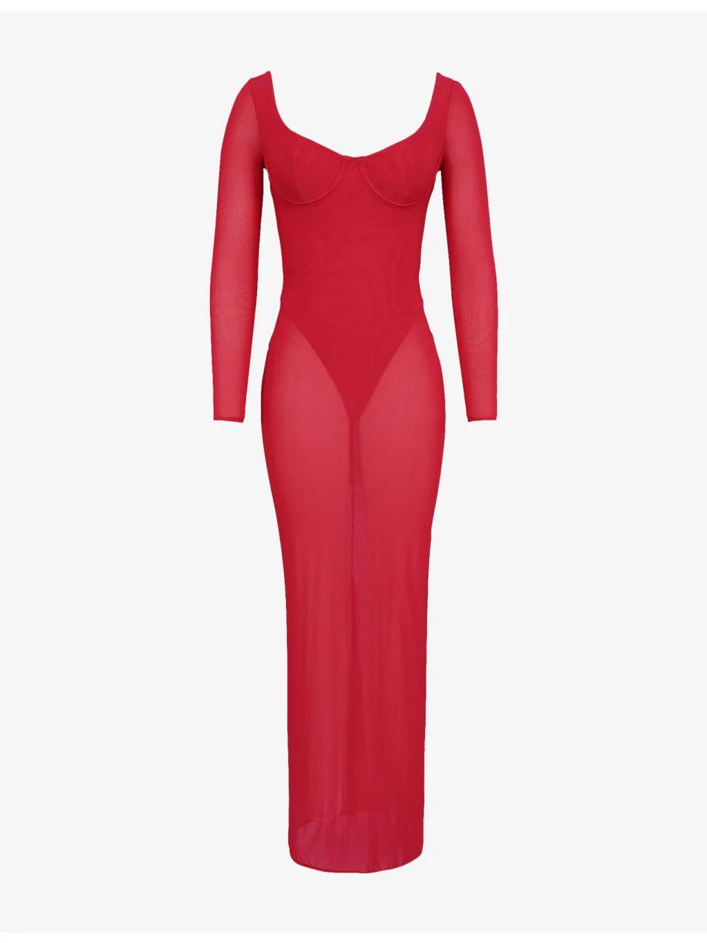 Everly Mesh Maxi Dress with Bodysuit - 1