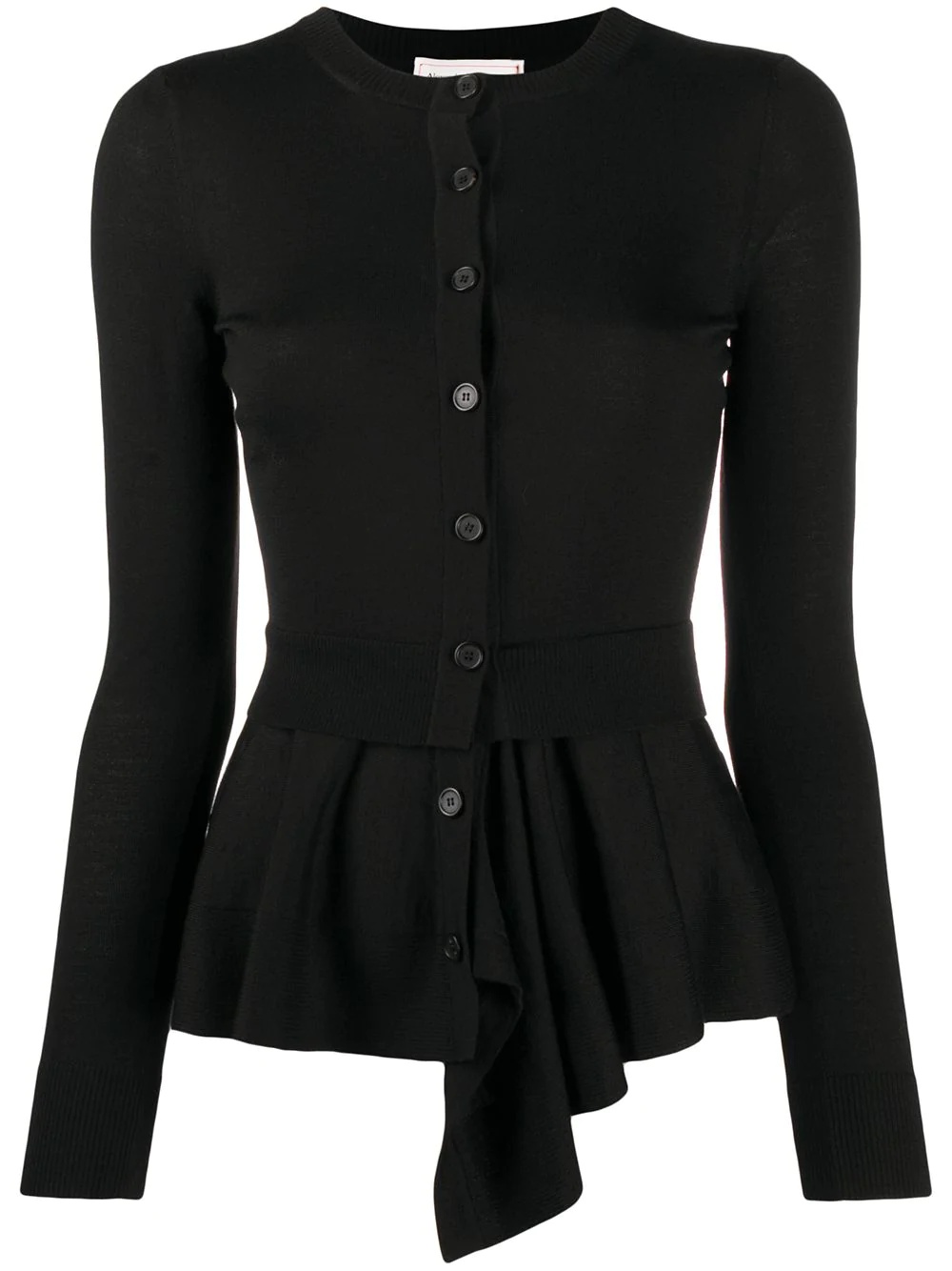 peplum hem cardigan - 1