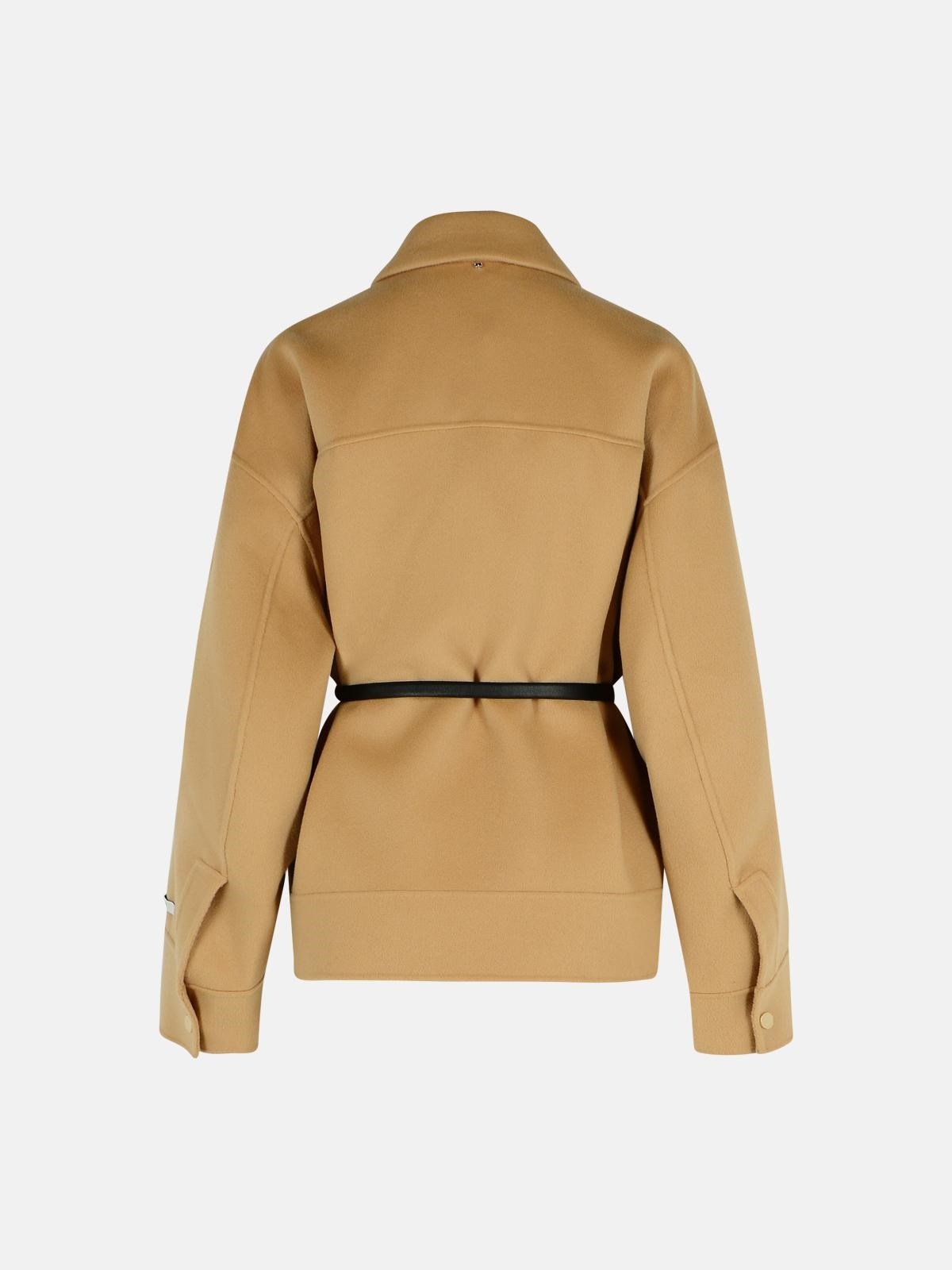 'CANTORE' CAMEL VIRGIN WOOL JACKET - 3