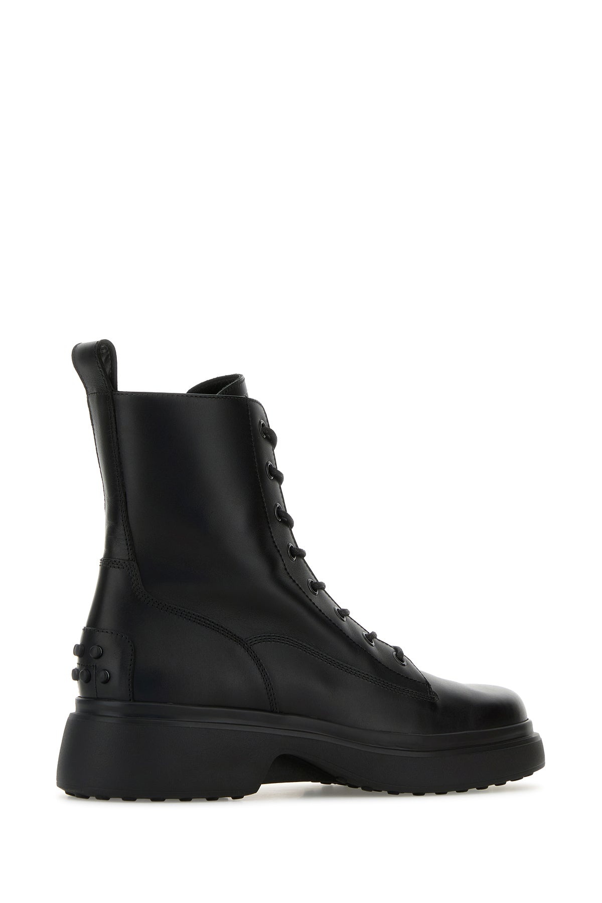 Black leather ankle boots - 3