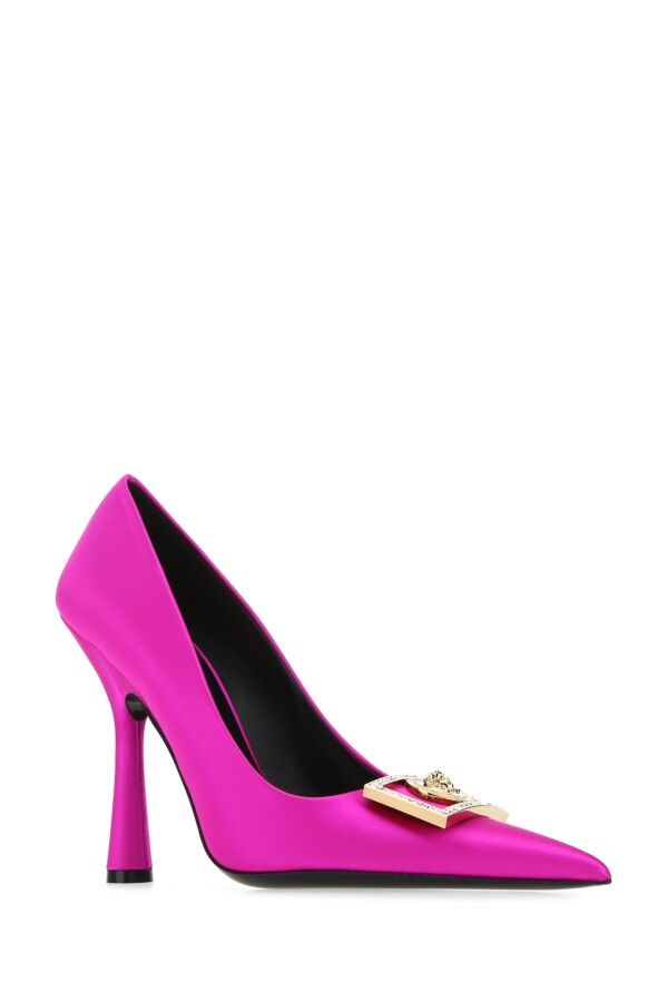 Versace Women Fuchsia Satin Pumps - 2