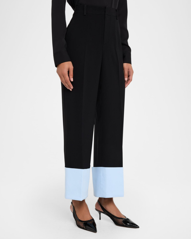 Maesa Wide-Leg Cuffed Pants 4