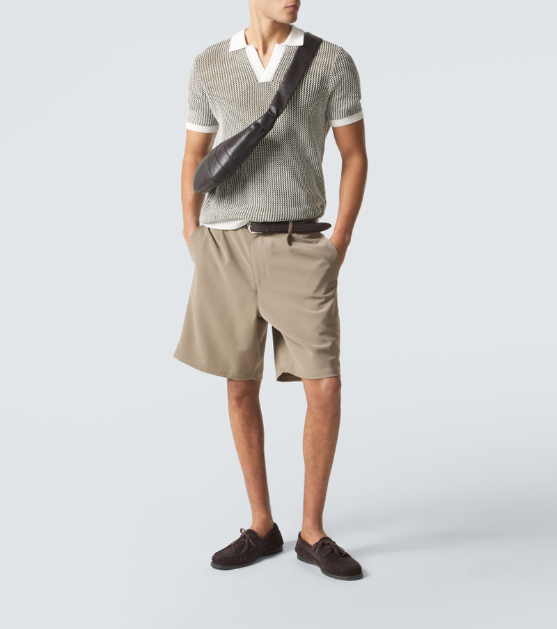 ORLEBAR BROWN Horton crochet cotton polo sweater outlook