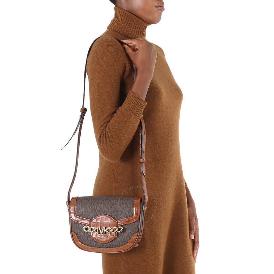Michael Kors - Michael Kors Ladies Hally Medium Presbyopia Envelope Bag - Chestnut - 2