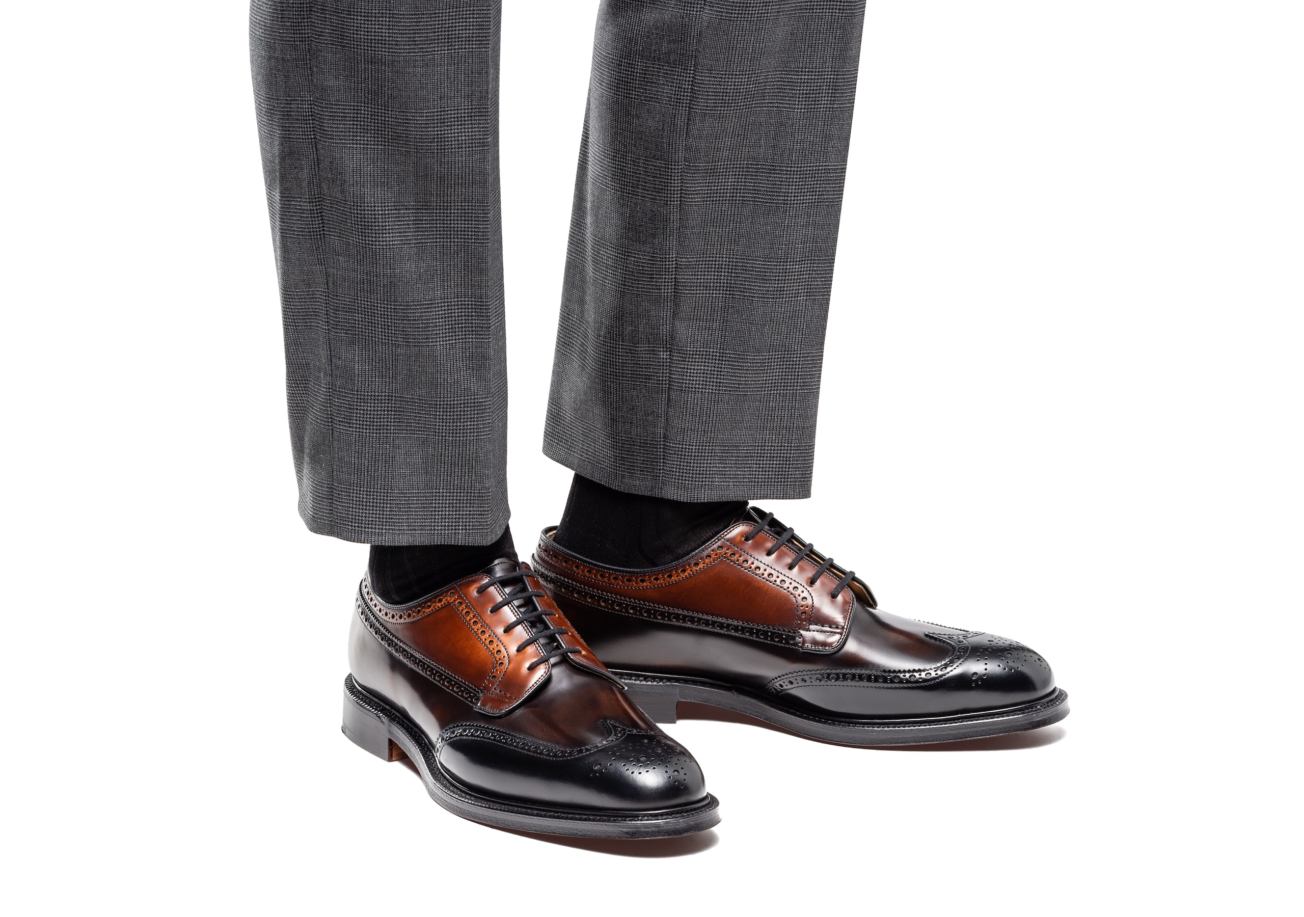 Church's Grafton 173 Polished Binder Derby Brogue Tricolor