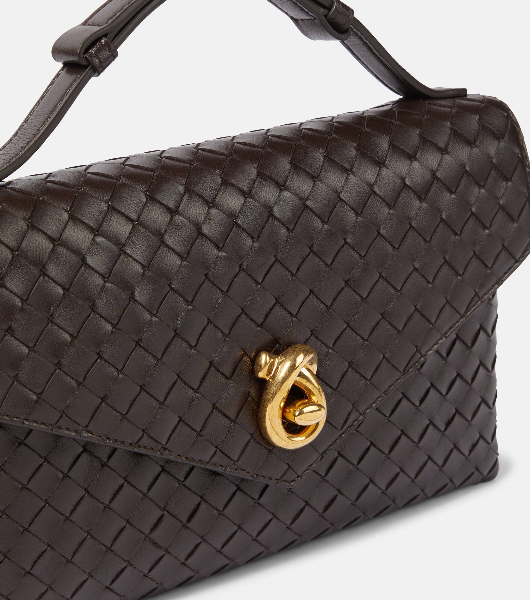 Knot Lock Intrecciato leather crossbody bag - 6
