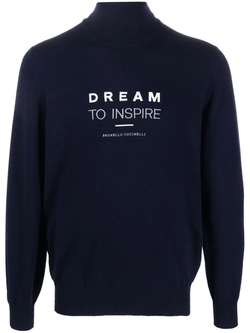 embroidered-slogan cashmere jumper - 1