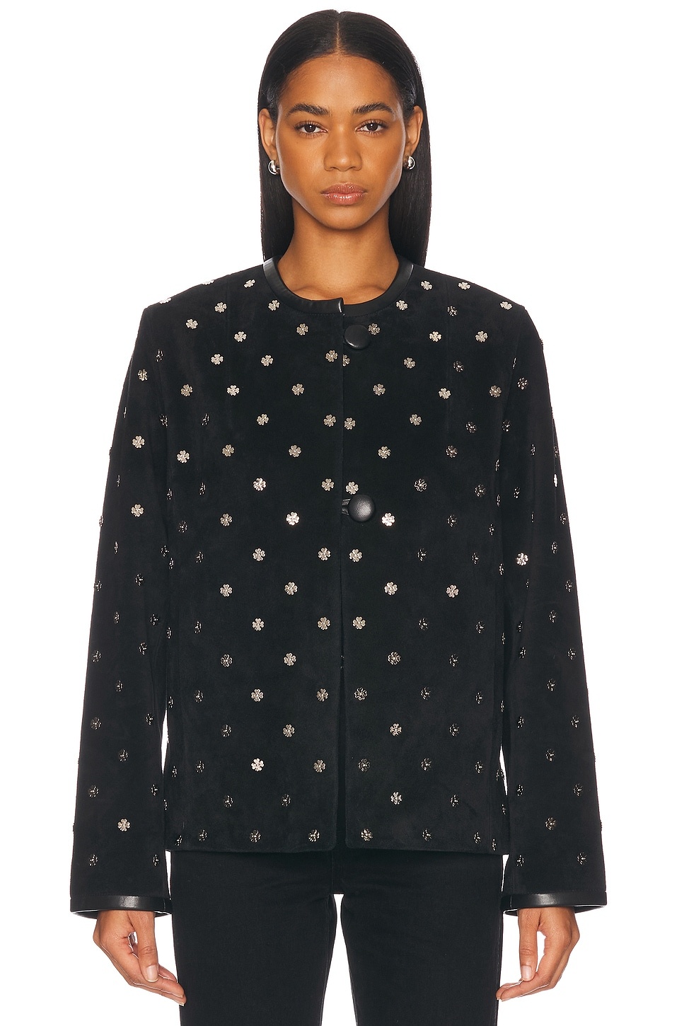 Clover Charm Suede Jacket - 2