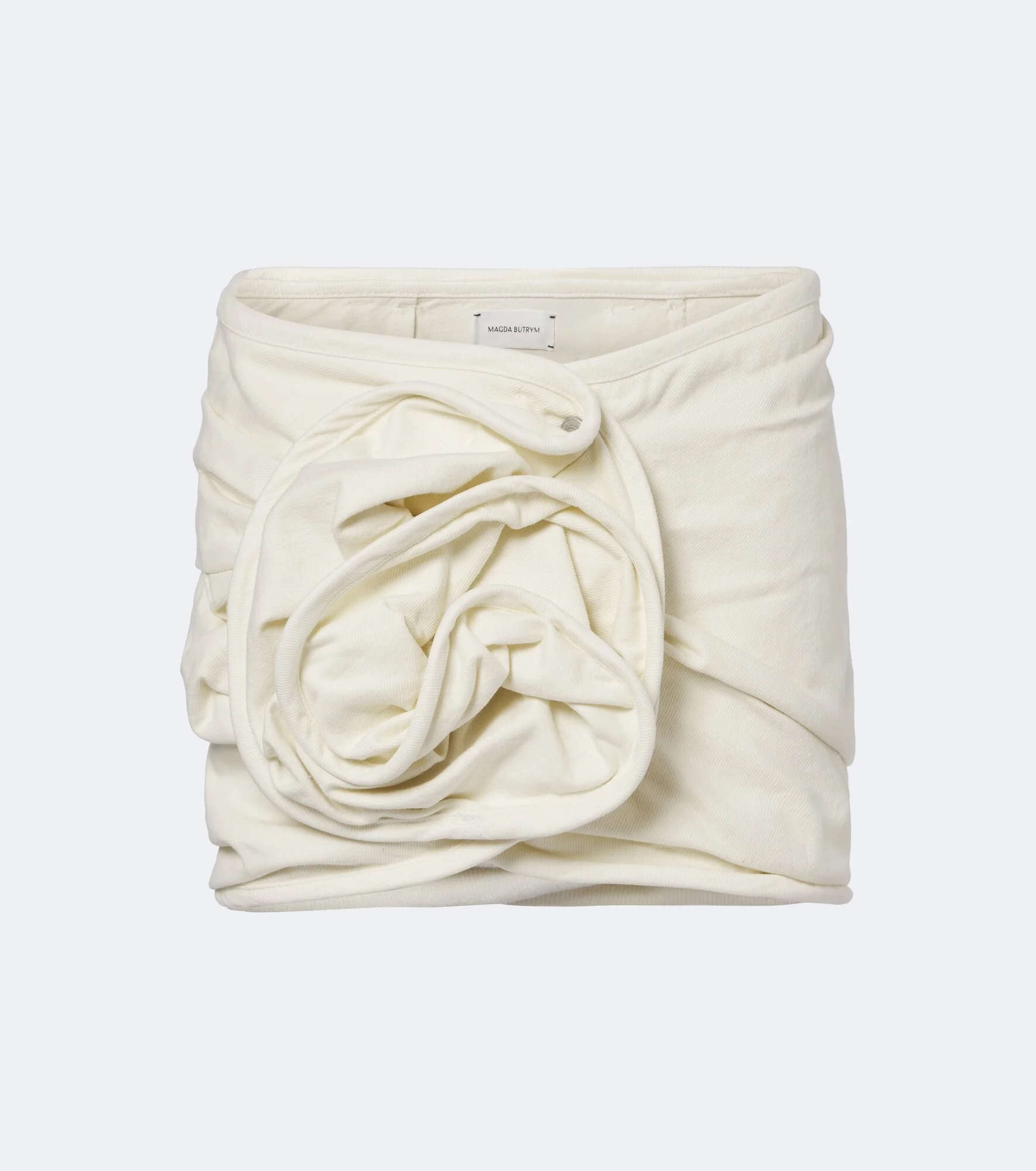 Floral-appliqué cotton jersey miniskirt - 1