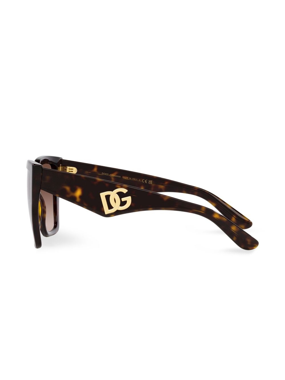 tortoiseshell logo-plaque arm sunglasses - 3